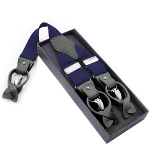 Su misura doppio nero <span class=keywords><strong>bretelle</strong></span> in poliestere con 6 Clip con bottone da <span class=keywords><strong>uomo</strong></span> adulti generazione accessori per capelli Cross-Border - Product Image 1