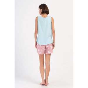 Pyjama confortable pour femme avec jupe large et haut de costume ovale - Product Image 1