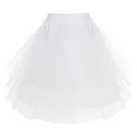 Детское 3-слойное, Нижняя юбка белая Нижняя юбка для плетения кринолин скольжения Юбки в полоску для девочек, держащих букет невесты; Платье для свадебной церемонии, платье