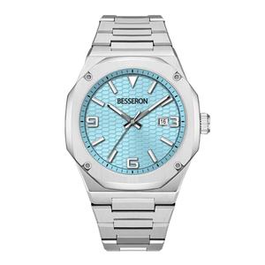 Reloj de Pulsera para Hombre, Diseño Elegante, Acero Inoxidable, Cristal de Zafiro, Esfera de 42 mm de Diámetro, Movimiento Japonés de Cuarzo, Resistente al Agua 5 BAR - Product Image 1