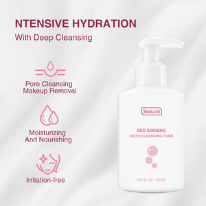Nettoyant visage au ginseng rouge naturel en marque propre, nettoyant visage hydratant, <span class=keywords><strong>mousse</strong></span> <span class=keywords><strong>nettoyante</strong></span> quotidienne - Product Image 3