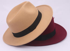 Fedora Großhandel Logo Herbst Mode Hüte Damen benutzer definierte Winter breite Sombrero Cubo Pesca dor Krempe Seil Band Frauen Filz Hut - Product Image 6