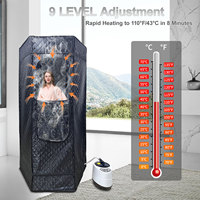 Sauna domestique de luxe américain avec panneau de commande numérique, système d'aromathérapie et banc ergonomique pour une thérapie de désintoxication corporelle complète