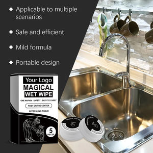 5 PCS Lenços Umedecidos <span class=keywords><strong>Mini</strong></span> Limpeza Pressão para Uso Diário Portáteis para Viagem - Product Image 4