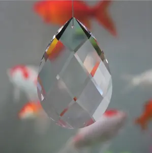 MH-DS0122 de cristal transparente, prismas colgantes de cristal