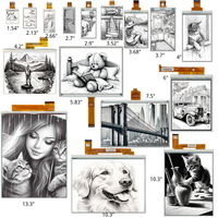 شاشة عرض E Ink عالية الجودة بأحجام 1.27، 1.54، 2.13، 2.66، 2.9، 3.52، 3.68، 3.7، 4.2، 5.83، 7.5، 7.8، 10.2، 10.3، 13.3 بوصة، شاشة عرض ورقية إلكترونية.