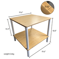 Produits commerciaux 2024 nouveautés Table basse en bois de bambou meubles de salon canapé Table d'appoint avec couvercle élévateur