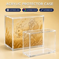 Support de Présentation pour Cartes de Collection en Acrylique à Base Plate et Bords Carrés, Installation Rapide, pour une Présentation Riche des Objets de Collection