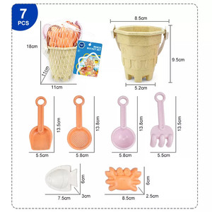 Adorables jouets De plage d'été pour enfants, jouets De plage et De sable, <span class=keywords><strong>mots</strong></span> croisés, ensemble De seau, sac, jouets De plage - Product Image 6