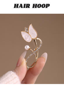 Broche de perla de circón de tulipán, broche coreano de lujo para mujer, alfileres de joyería de ramillete de Collar de alta calidad - Product Image 6