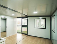 Maison conteneur préfabriquée de luxe moderne, extensible, mini-maison portable, pliable, mobile, modulaire, avec panneaux solaires, salon et hall