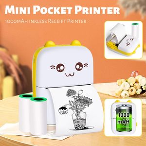 กล้องถ่ายรูปพกพาขนาดเล็กสำหรับเด็ก พร้อมเครื่องพิมพ์ภาพถ่ายอัจฉริยะ สีดำขาว เชื่อมต่อ USB สำหรับกระดาษม้วนความร้อนไร้สาย ใช้งานร่วมกับ IOS ตัวเครื่องทำจากพลาสติก - Product Image 5