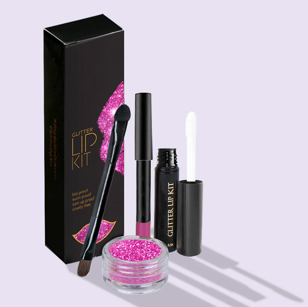 Оптовая продажа, набор для макияжа губ с блестками, набор для макияжа губ с высоким блеском для губ, двойной наконечник, набор аппликаторов, сделайте свой собственный логотип, частная этикетка