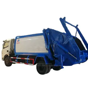 Dongfeng 7CBM waste collection vehicle waste truck container garbage compactor truck with swing arm