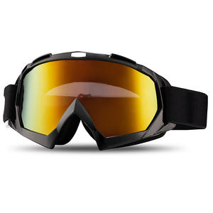 Lunettes de sport tendance surdimensionnées pour le ski, le cyclisme, la moto, la randonnée, coupe-vent, monture noire, miroir argenté, ajustement fin - Product Image 2