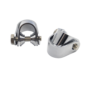 Klem sandaran kaki krom Universal klem sandaran kaki untuk rangka Diameter sepeda motor 1-1/8 "ke 1-1/3/8" - Product Image 4