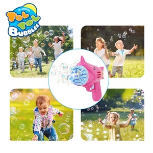 Toltolbubbles bán buôn unisex ngoài trời trẻ em Đồ chơi tự động điện 28 lỗ ánh sáng lên bong bóng nhựa súng thổi bong bóng liên tục - Product Image 5