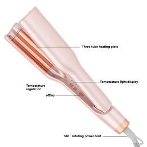 Điện 3 Thùng quăn sắt với kiểm soát nhiệt độ Ba tóc Wand cho <span class=keywords><strong>Loose</strong></span> <span class=keywords><strong>Curls</strong></span> cho tất cả các loại tóc - Product Image 2