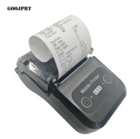 Printer Thermal Mini Saku Portabel 58mm untuk iOS dengan Casing Kulit Pelindung, Tersedia, Bersertifikasi FCC