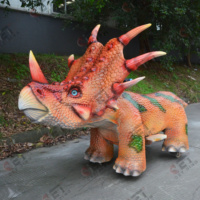 Modèle de scooter dinosaure animatronique, dinosaure animé à roulettes électriques