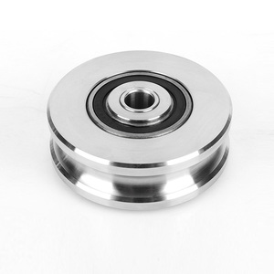 100mm rắn rỗng nhôm ròng rọc bánh xe cho phòng tập thể dục phòng tập thể dục tùy chỉnh OEM hỗ trợ dây dây thể thao ròng rọc bánh xe - Product Image 1