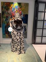 Abaya Hafizah Imprimé Noir et Blanc, Robe Musulmane de Dubaï, Kaftan à Motifs Ethniques, Vente en Gros, Ramadan Aïd 2026, Fournisseur d'Usine en Gros