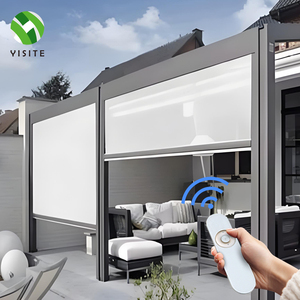 Stores extérieurs YST, stores automatiques intelligents, imperméables, en aluminium, pour pergola, rideaux motorisés, rail à glissière, stores à fermeture éclair - Product Image 2