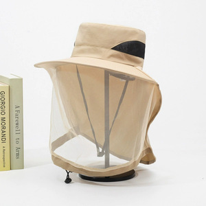 Sombrero universal para exteriores, malla transpirable, ala ancha, protección solar, protector facial para pescar, verano, hombres y mujeres - Product Image 4