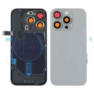 Pièces de rechange complètes pour coque arrière de télé<span class=keywords><strong>phone</strong></span> iPhone 14 15 16, vente en gros d'usine OEM, accessoires de réparation pour coque arrière. - Product Image 1