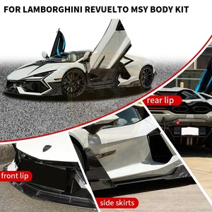 Kit carrosserie MSY Style en fibre de carbone sèche pour Lamborghini Revuelto : Lame avant, jupes latérales, diffuseur arrière, capot moteur, extensions d'ailes - Product Image 3