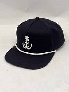 High Quality Fashion <b>Men</b> <b>Flat</b> Brim Baseball <b>Cap</b> 3D Puff Custom Logo 5 Panels <b>Cap</b> Snapback Hat With Rope Decoration - Product Image 3