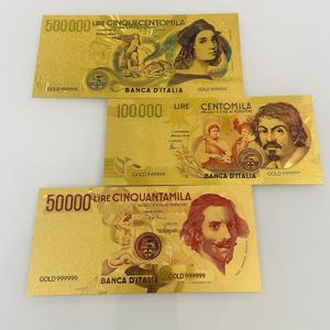 مجموعة من 7 قطع من العملات الإيطالية التذكارية البلاستيكية المطلية بالذهب للحفلات والفعاليات، أوراق نقدية تذكارية مطلية بالذهب بالجملة - Product Image 6