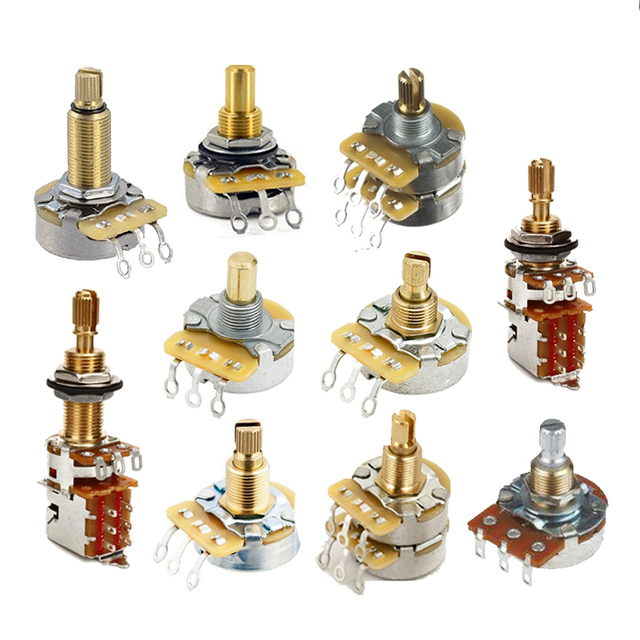 WH148 HXSchip Dual Gang Guitar Potentiometer Carbon Film 15mm Shaft 10k 0.5W 220V Volume and Tone Controls