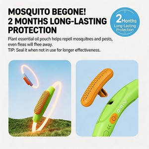 Collier <span class=keywords><strong>anti</strong></span>-perte en silicone pour <span class=keywords><strong>chien</strong></span>, réglable, étanche, avec LED rechargeable et motif dessin animé, répulsif <span class=keywords><strong>anti</strong></span>-moustiques, pour usage quotidien en extérieur - Product Image 4