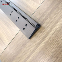 Charnière de piano dissimulée en aluminium à longueur personnalisée, charnière continue pleine surface pour portes d'armoires, tables pliantes et armoires