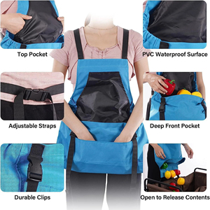 Wholesale Flower Fruit Storage Quick Release Harvest Apron Outdoor Picking Large Pocket Gardening <b>Backpack</b> <b>Tool</b> <b>Bag</b> - Product Image 4