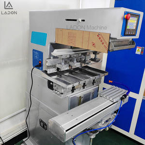 Machine d'impression <span class=keywords><strong>tampon</strong></span> à quatre couleurs, servomoteur, système de déplacement souple, cylindrique, pour jetons de poker, jouets, yeux - Product Image 4