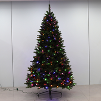 Sapin de Noël Artificiel Épicéa Pré-Illuminé de 2,10 m avec Télécommande et Minuteur, Pointes Givrée
