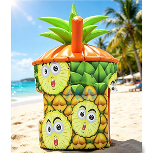 Carpa Inflable Personalizada con Forma de Piña para Publicidad Exterior, Kiosco <span class=keywords><strong>Gigante</strong></span> de Bebidas con Forma de Fruta para Festivales de Verano y Carnavales en la Playa - Product Image 4