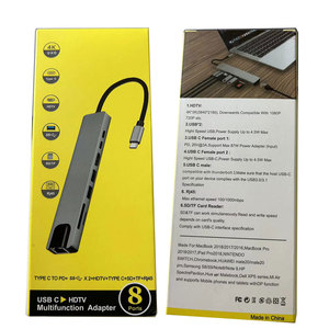 <span class=keywords><strong>USB</strong></span> C HUB 8 trong 1 <span class=keywords><strong>USB</strong></span> Loại C 4K HDTV Adapter với <span class=keywords><strong>RJ45</strong></span> cổng Ethernet PD Type-C sạc cổng <span class=keywords><strong>USB</strong></span> 3.0 SD TF cổng thẻ cho - Product Image 6