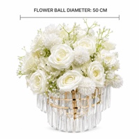 Boule de fleurs artificielles vibrantes, centre de table, arrangement floral pour mariage, banquet, événement, fête, magasin de détail, décoration de salle d'exposition