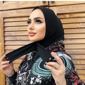 Khăn Quàng Cổ Phụ Nữ Hồi Giáo Mới Nhất 2022 Kéo Trên Mũ Nón Tùy Chỉnh Đồng Bằng Jersey Phụ Nữ Sẵn Sàng Để Mặc Hijab Với Nút