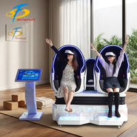 9D Egg Chair Motion VR Theatre Chair Experiencia de realidad virtual usada para interiores y exteriores Metal y material plástico