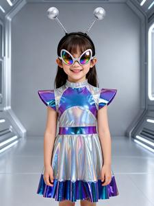 Disfraz Brillante de Robot Alienígena con IA para Niños, Cosplay de Halloween, Juego de Roles - Product Image 4