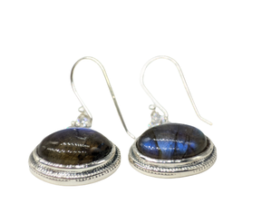Pendientes de Plata de Ley 925 Hechos a Mano con Piedras Preciosas de Labradorita Natural, Estilo Bohemio Vintage para Mujer, Proveedor Mayorista de Joyería de Plata - Product Image 5