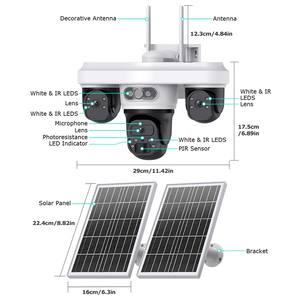 AOV 9MP Solar Security <b>Camera</b> 360° PTZ WiFi 4G Three View Night Vision Waterproof Outdoor <b>Camera</b> with iCSee App - Product Image 6