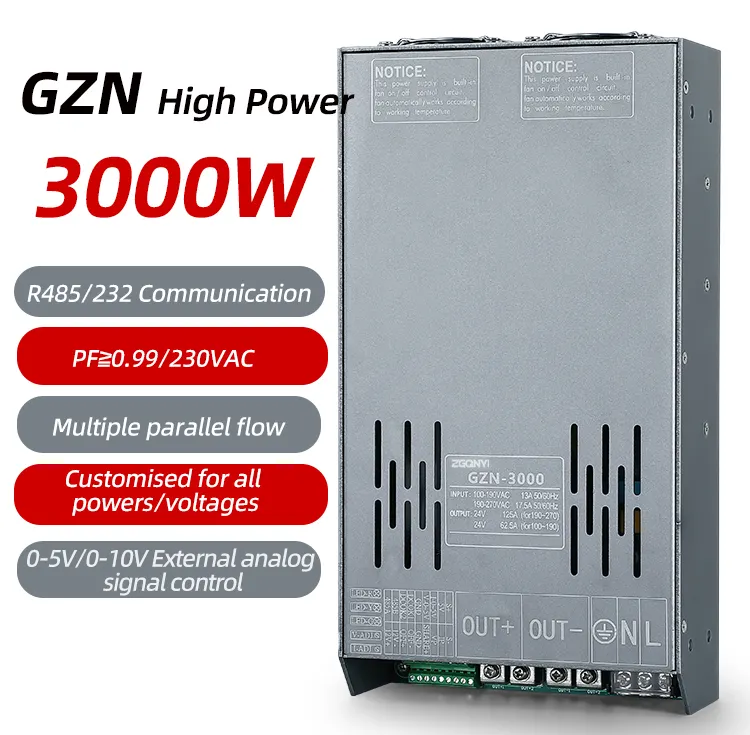 Mới đến cung cấp điện năng cao 3000W 12V 24V 36V 48V 60V 70V chuyển mạch cung cấp điện cho bộ sạc pin và các ngành công nghiệp