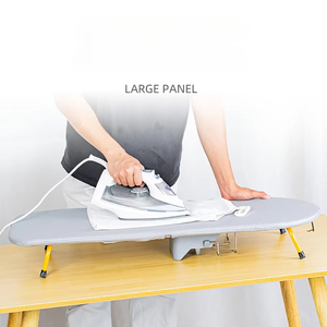 Tabla de Planchar Plegable de Escritorio, de Malla de Acero Montada en la Pared con Soporte para Plancha, Ahorra Espacio, Ganchos Prácticos para Lavandería - Product Image 4