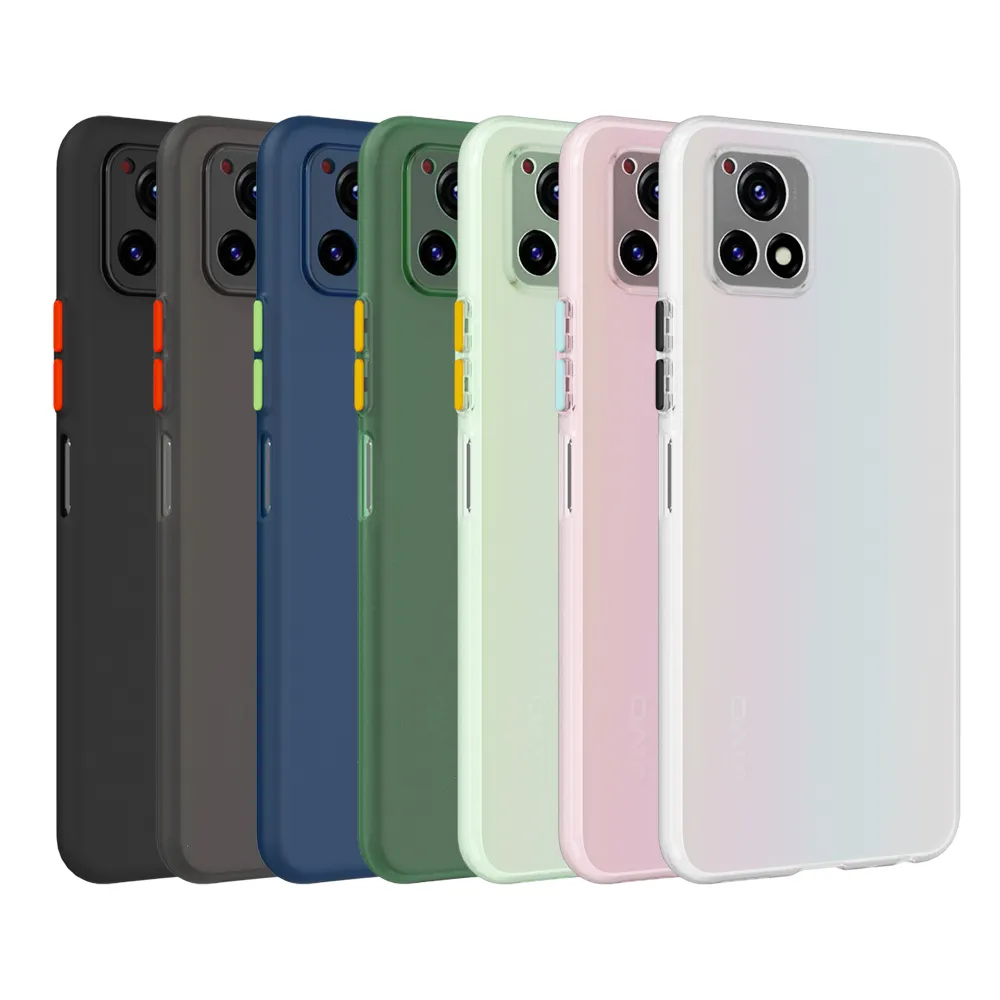 Factory Hot Selling Shockproof Back Cover Matte TPU Phone Case for Vivo 23 5G Y15S V23E 4G Y33S Y21S X70 Pro Plus Y20I X60 S7 S9