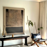 Peinture à l'huile abstraite élégante pour salon, design Art Déco sur toile encadrée, art mural suspendu pour décoration d'hôtel
